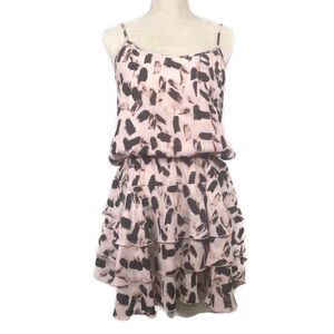 Banana Republic Pink Layered Ruffle Mini Dress